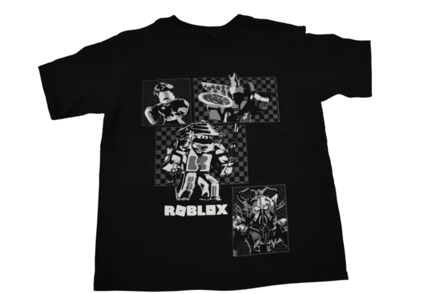 Roblox Youth Boys Multiple Character Color Grid Black Shirt New S-XL