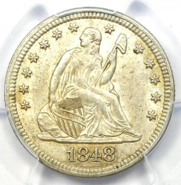 1848 Seated Liberty Quarter 25C - Certified PCGS Uncirculated Details (UNC MS)