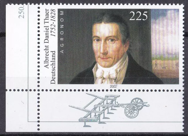 2255 BRD 250. Geb Albrecht Thaer postfrisch Ecke unten links (Bfm-10-9)