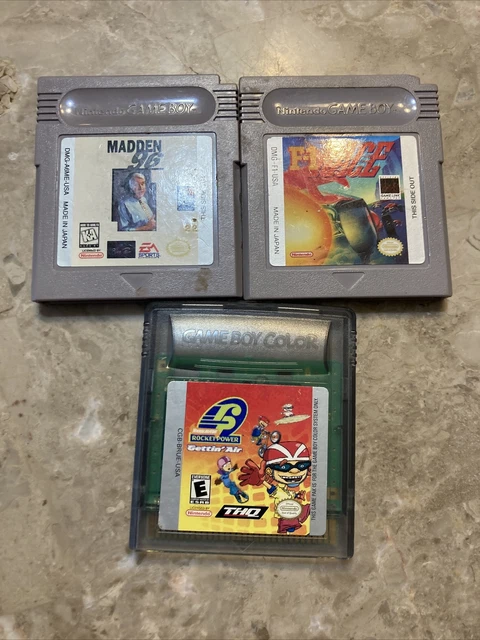 Lot Of 3 Gameboy Games Madden 96, F-1 Race And Rocket Power Gettin’ Air (Color)
