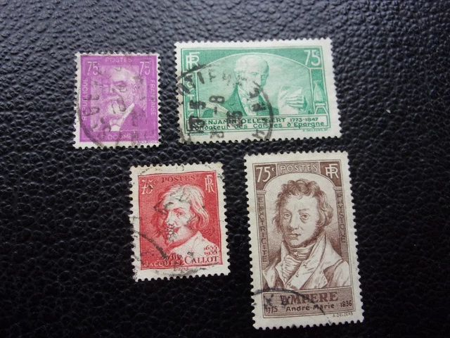 FRANCE - timbre yvert/tellier n° 292 303 306 310 obl (A66)