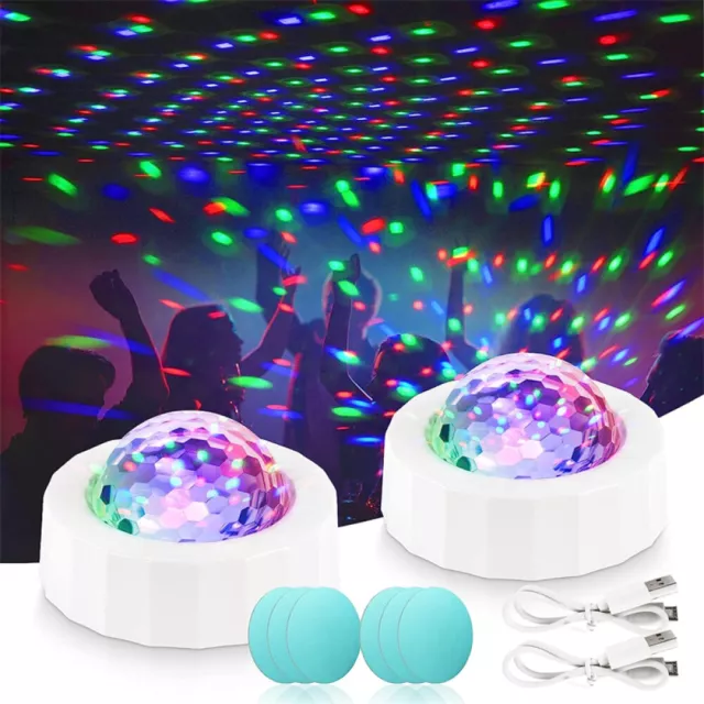 Discokugel Mini RGB LED Laser Projektor Akku DJ Partylicht 480