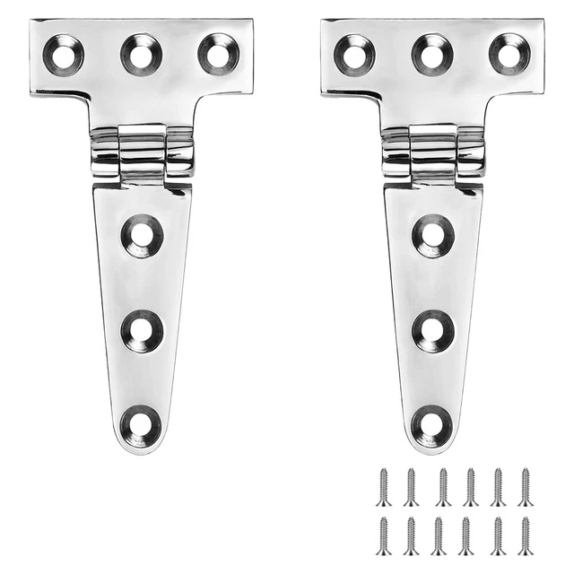 Lot De 4 Charnières à Broche (2 Paires) En Acier Brut 75 Mm - Solides Et Faciles à Poser