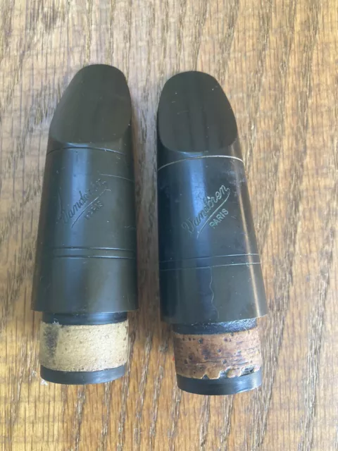 Two Vintage Vandoren 2RV Clarinet Mouthpieces