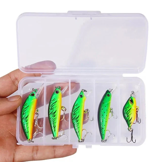 WOBBLER CRANKBAIT SET mit Box Barsch Hecht Zander Angeln Angelköder