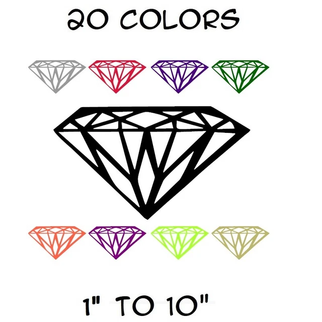 Diamond Sticker Vinyl Decal Classy Shape Car Window illest Kdm Jdm Bling Colors