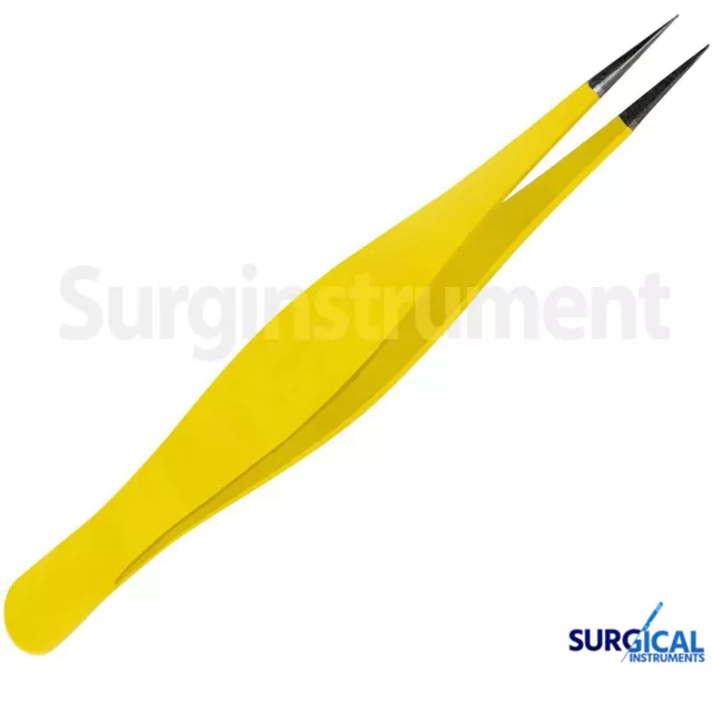Surgical Tweezers for Ingrown Hair - Precision Sharp Needle Nose Pointed Tweezer