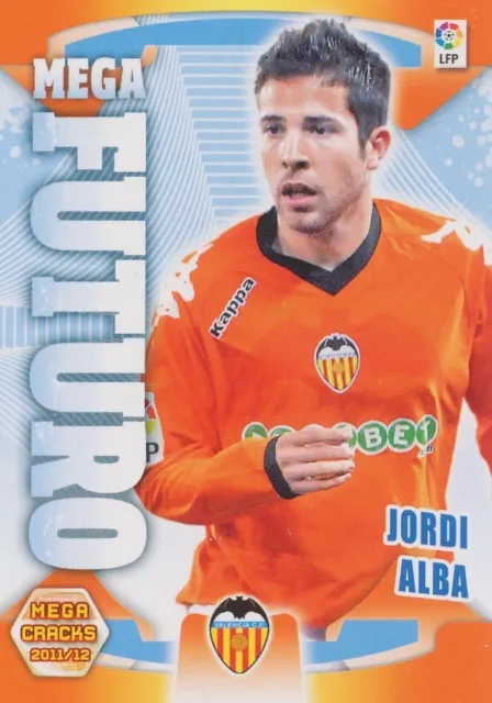 N°418 Mega Futuro Jordi Alba # Valencia.cf Card Panini Mega Cracks Liga 2012