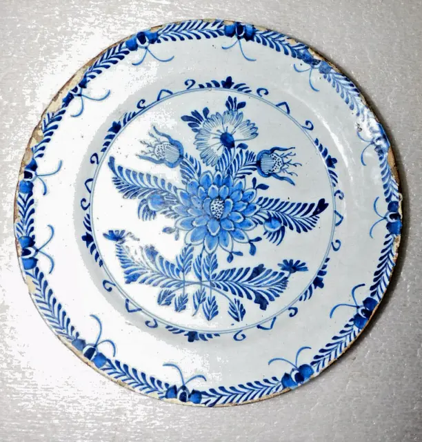 18Th Century Dutch Delft  12"  Charger