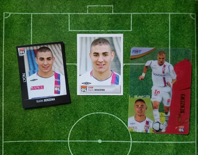 Karim Benzema Rookie Lyon KB9 Nueve panini Foot 2007 Rare Real de Karim Benzema Rookie Lyon KB9 Nueve panini Foot 2007 Rare Real de