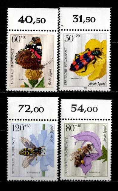 GERMANY Sc #B616-19 MNH 1984 Youth Pollinating Insects BEES