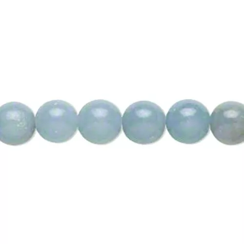 Blue Angelite Beads Plain Round 6mm Pack Of 10