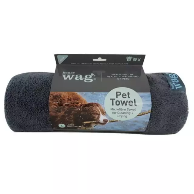 Henry Wag Microfibre Séchage Serviette pour Chien Voyage Nettoyage Grand