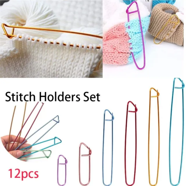 Stitch Holders Set For Knitting Crocheting Yarn Markers Mark Large Pin