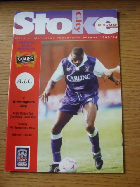 07/09/1993 Stoke City v Birmingham City [Anglo-Italian Cup] (No apparent faults)