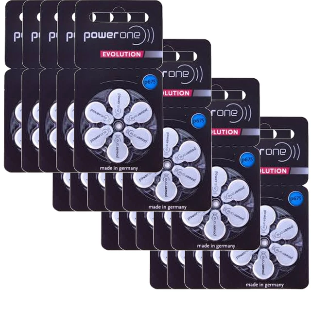 120 batterie per apparecchi acustici Varta Power One Evolution P675 20x...