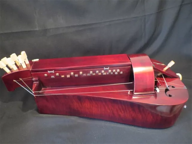 Fabriqué à la main 6 cordes 24 touches viraille, œil d'oiseau bois d'érable hurdy-viraille #4 2