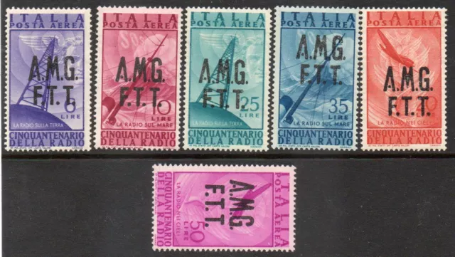 Italy/AMG-FTT/Trieste/Zone A, 1947, Sc. ##C7-C12, MH OG, cat. $ 53.30. L1200