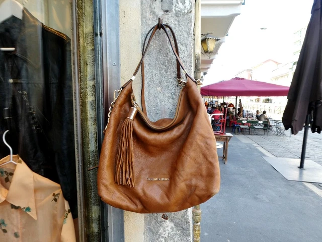 Sac d'épaule en cuir marron Michael Kors vintage
