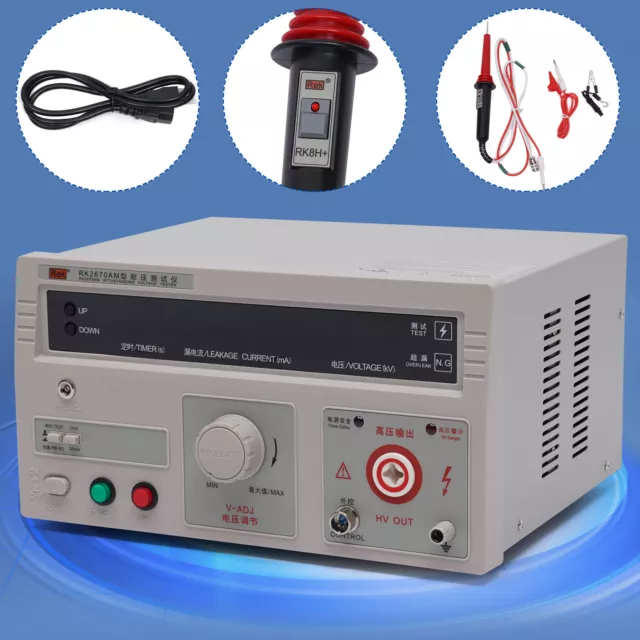 Power RK2670AM AC Voltage Withstand Tester Current Hi-Pot Insulation 110V 5KV US