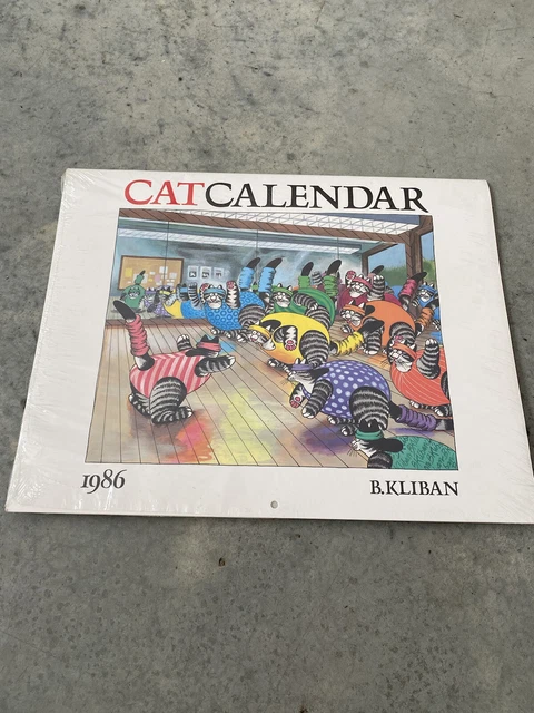 Vintage Cat Calendar B. Kliban 1986 B.Kliban Aerobics Deadstock Collectible Vintage Cat Calendar B. Kliban 1986 B.Kliban Aerobics Deadstock Collectible
