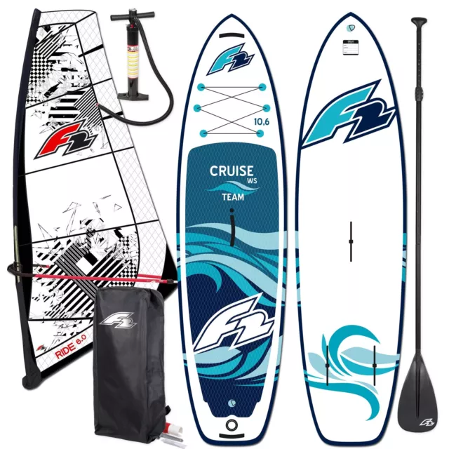 F2 Cruise Team Windsurf Hft Inflatable Sup Set 10,6" + F2 Ride Rigg 7,5