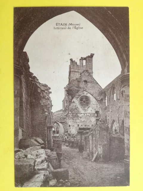 cpa FRANCE Guerre 1914 ETAIN (Meuse) Intérieur de l'EGLISE St MARTIN en ruines