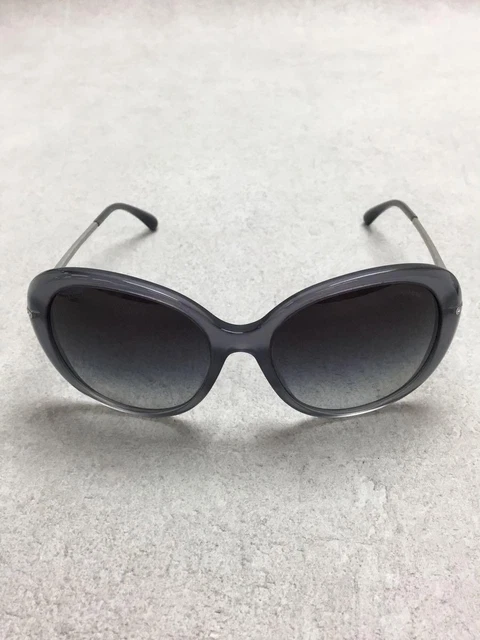 CHANEL #277 Sunglasses Plastic Navy Black Women's