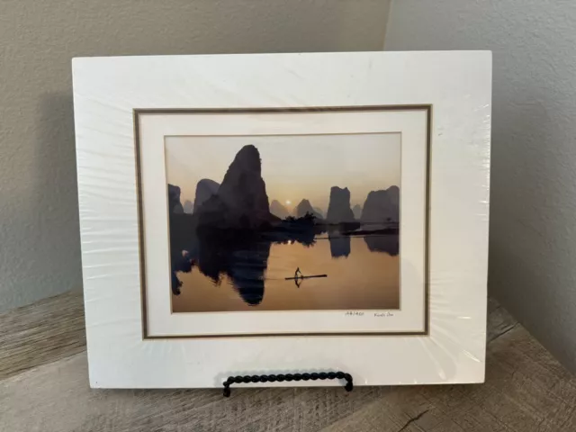 King Wu Photograph Signed 198/250 Matted Guilin Li River China 5” X 7”