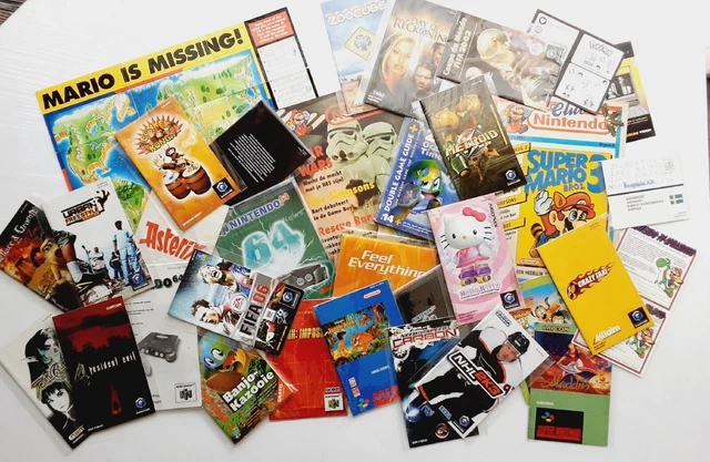 Nintendo 64 Game Cube Snes Wii GROS LOTS notices Magazines Flyers