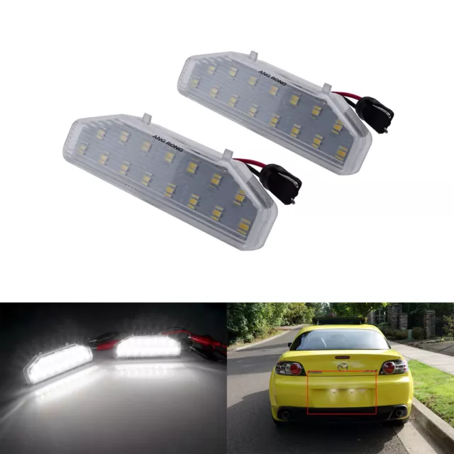 2x LED License Number Plate Light For Mazda 6 Atenza Mazda6 2007-12 RX-8 2003-12