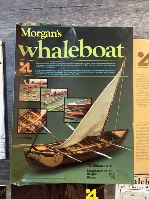 Morgan's Whaleboat Wooden Model Boat Kit Vintage by Artesania Latina 1:25 Scale