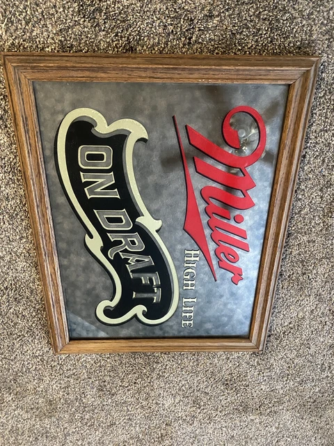 Miller High Life On Draft     Wall Mirror