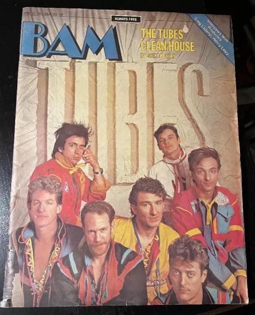 BAM MAGAZINE w/THE TUBES on the cover (Aug 1983/Fee Waybill/White Punks On Dope!