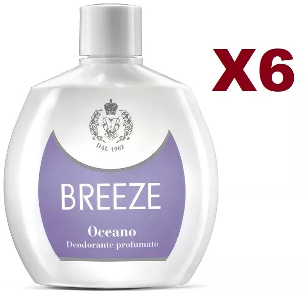 6 Breeze Oceano Deodorante Profumato Squeeze 100Ml