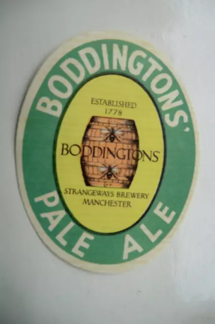 Boddingtons Manchester Pale Ale Brewery Beer Bottle Label