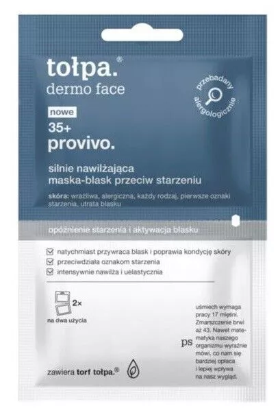 Tolpa Dermo Face Provivo 35+ Masque Éclat Fortement Hydratant Anti-Âge
