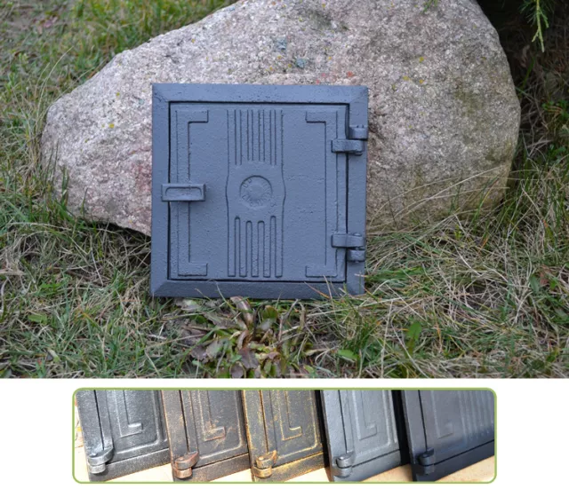 17x17 cm Cast iron fire door clay / stove bread oven / Chimney Clean Out / DZ056