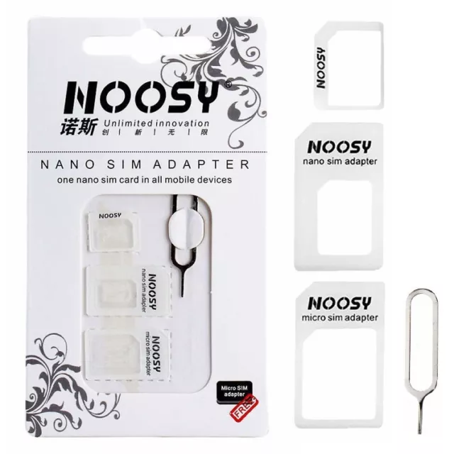 4in1 Nano-SIM Karten Adapter Micro-SIM Galaxy S6 S7, S8, S9, S9+ S10, S10e, S10+