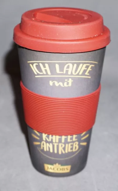 Jacobs Krönung Cafe Kaffee Becher Thermosbecher Silikondeckel 3 verschiedene NEU