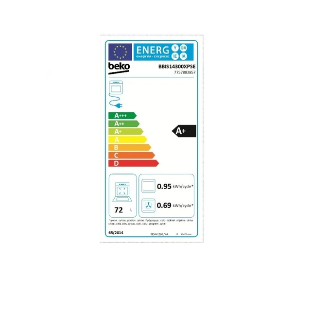 Beko Four encastrable multifonction 72l 60cm pyrolyse inox 2