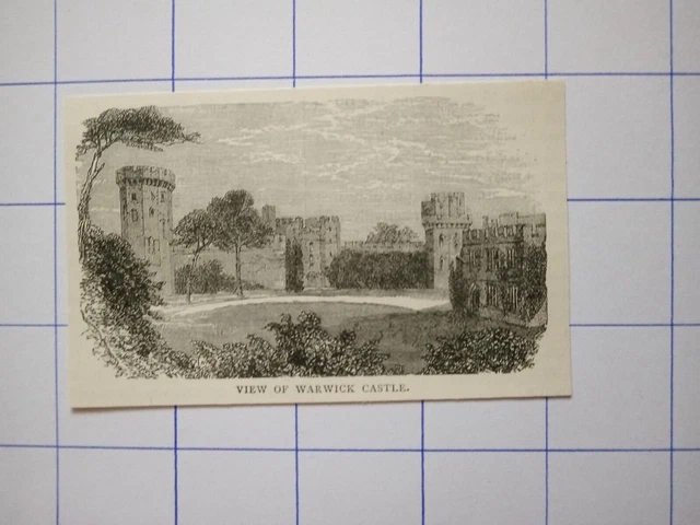 View of Warwick castle England illustration 1891