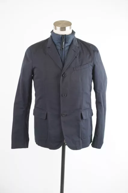 Burberry Brit Men's Double-Layer Blazer Jacket Coat Sz S Navy LNWOT