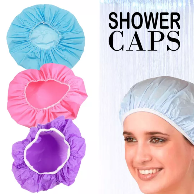 Shower Cap Women Bath Hat Hair Reusable Salon Cover Waterproof Bathing Unisex