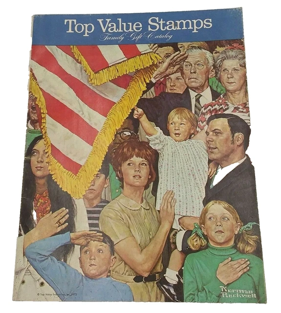 VINTAGE TOP VALUE Stamps Family Gift Catalog 1972 Norman Rockwell 21.