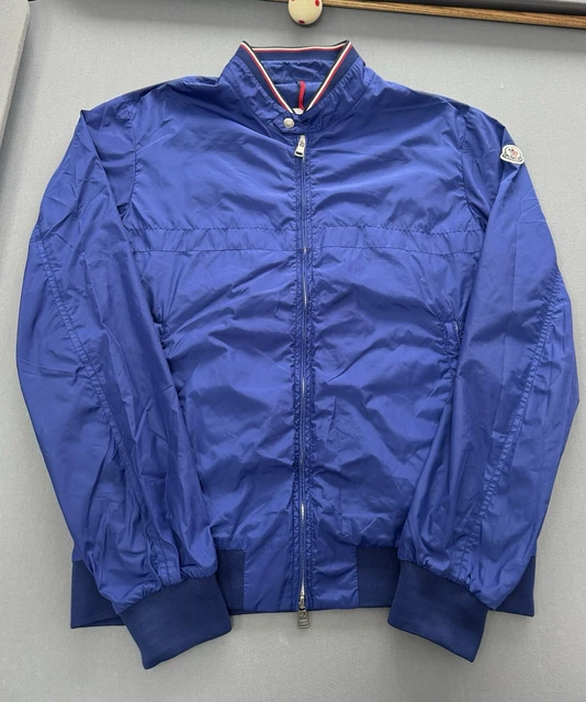 MONCLER ALBERT BLUE Bomber Jacket Size 4 PTP 23.5 Genuine 265.00 PicClick UK