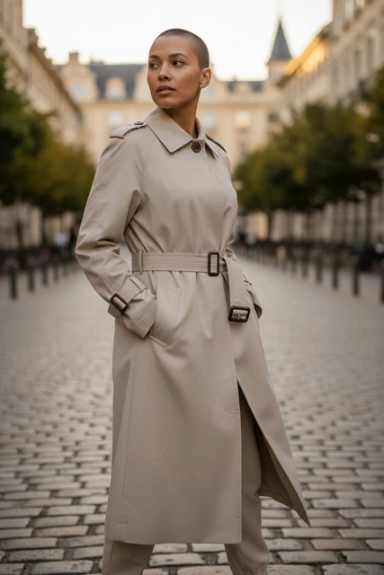 Veste Trench Courte Femme Phildar – Beige – Taille 36 – Comme Neuve