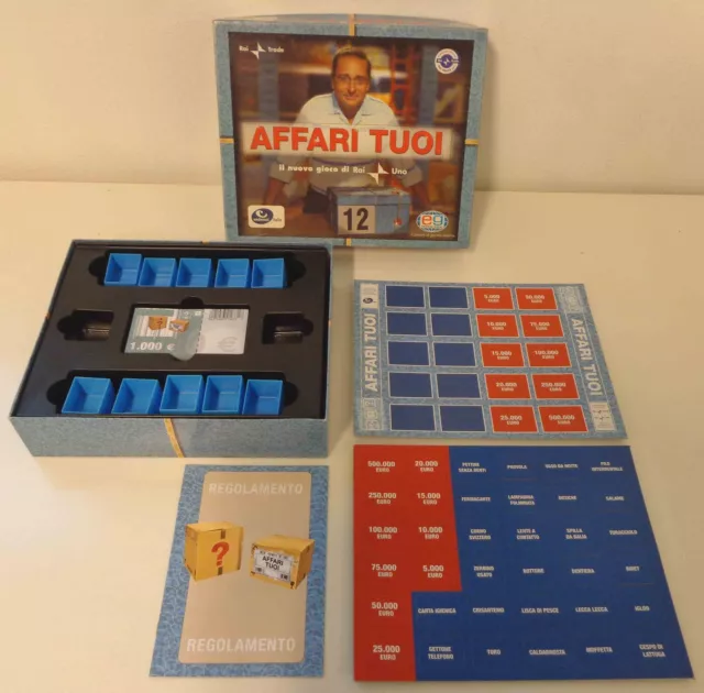 GIOCO IN SCATOLA Vintage Board Game Italiano 2004 eg AFFARI TUOI Paolo  Bonolis EUR 24,00 - PicClick IT