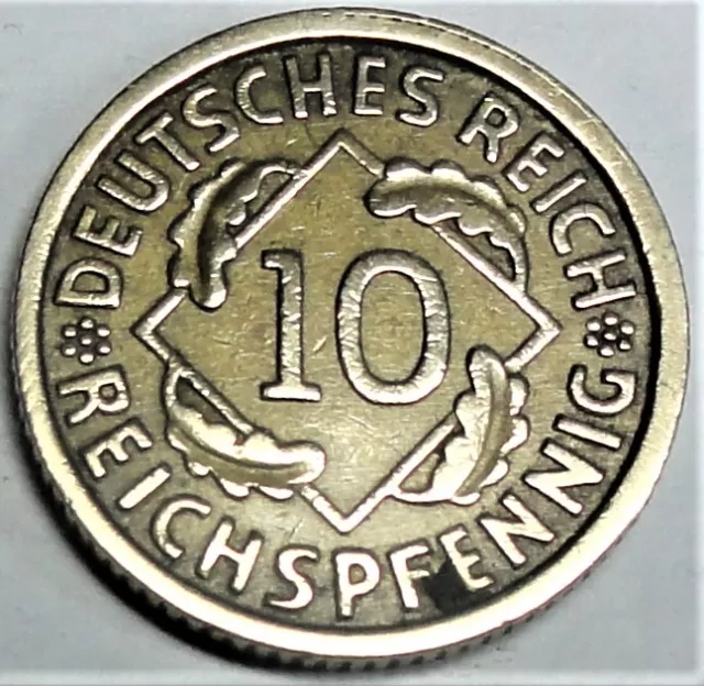Weimarer Republik 10 Reichspfennig 1932 A - Ähren - vorzüglich-plus / xf-plus