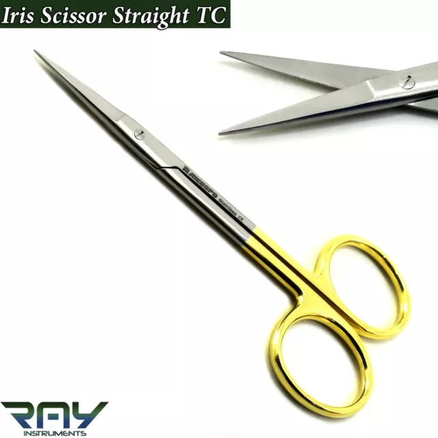 NEW GERMAN TC Iris Scissors 4.5" Straight Surgical Dental Surgery Instruments